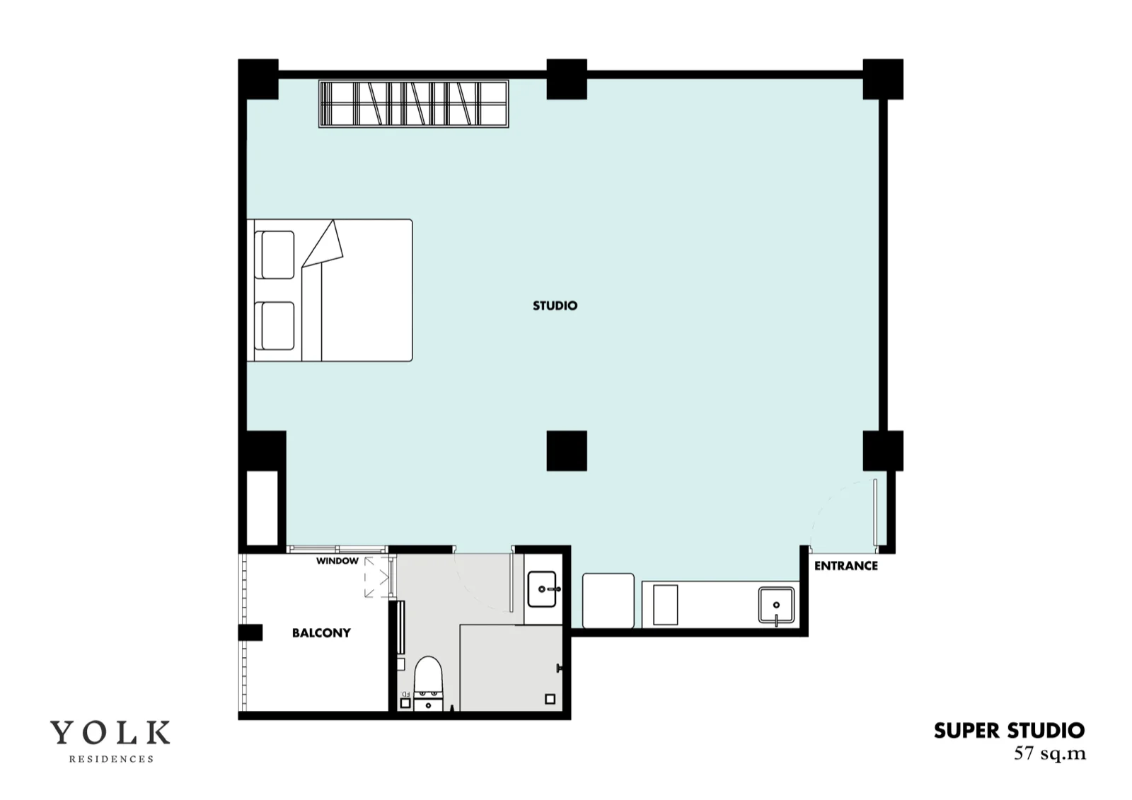 Super Studio — floor plan